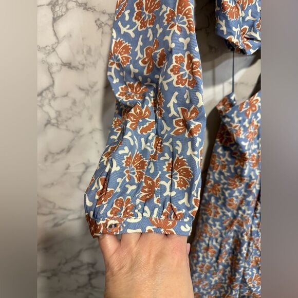 NEW Joie Maeve Floral Cutout Long Sleeve
Minidress Floral Blue Dress Size 8 - Picture 7 of 15